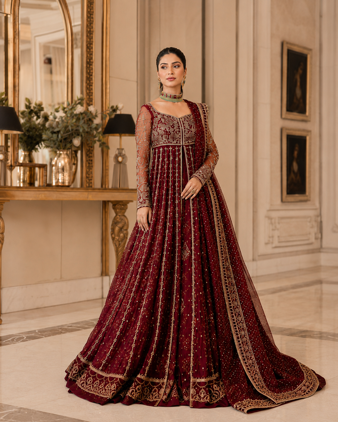 Mehroze bodice and sleeve detailing