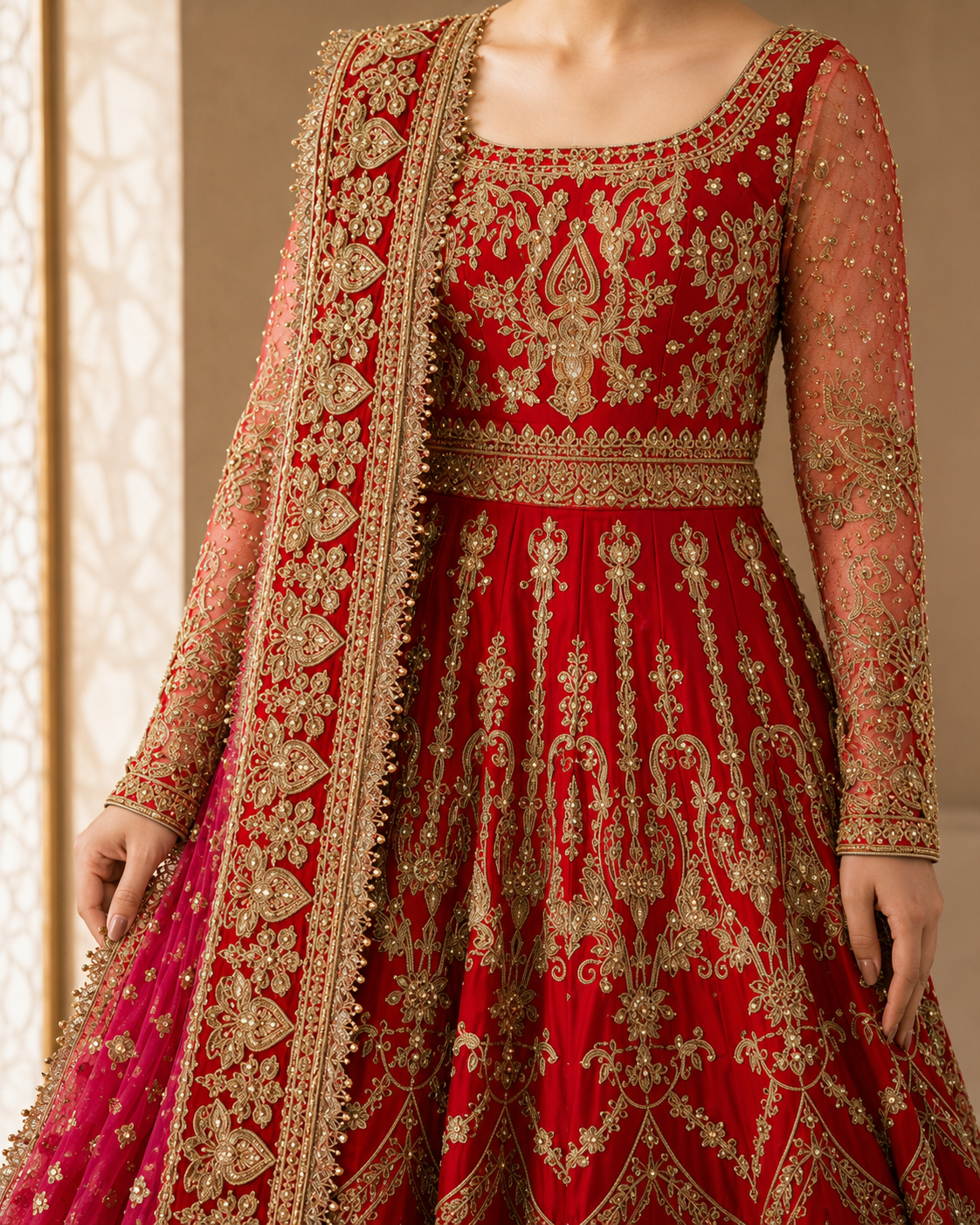 Surkh-Jahan embroidery detail